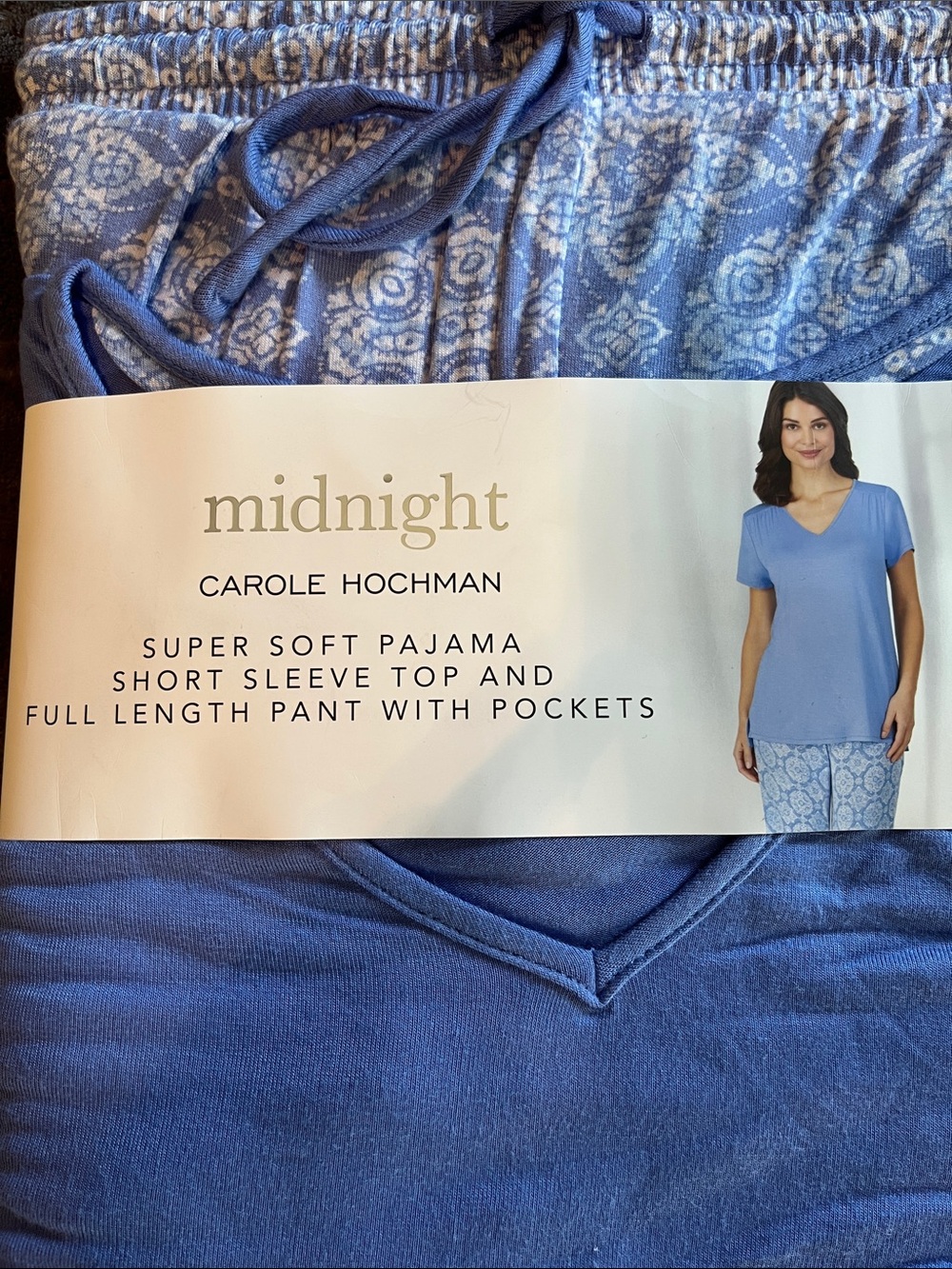 midnight by Carole Hochman Lavender Short Sleeve Pajama Set size S - Picture 2 of 5